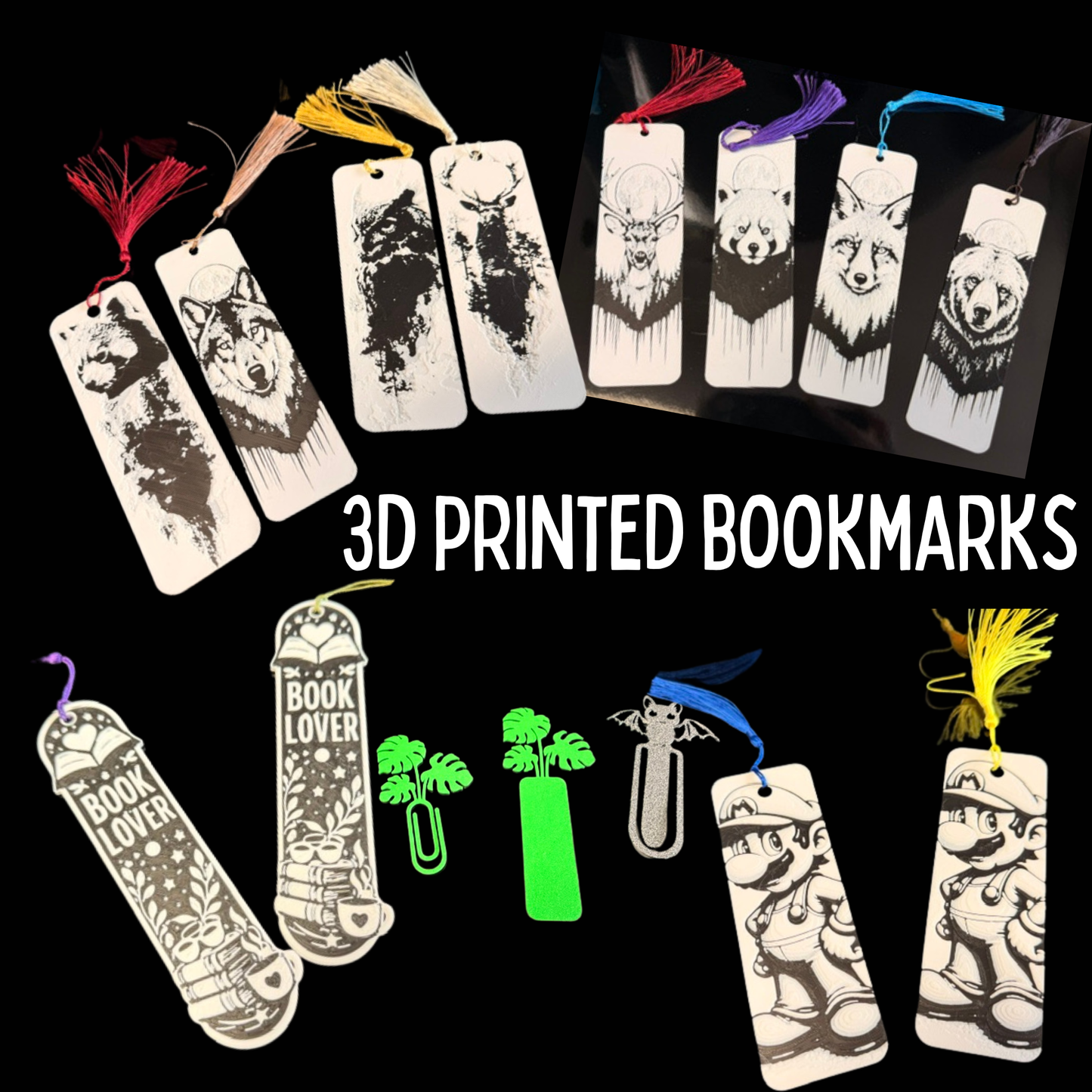 Custom Printed Bookmarks — 3D Printed & UV Acrylic