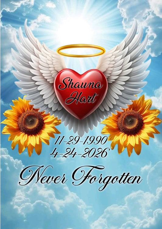 UV DTF memorial decal Shawna