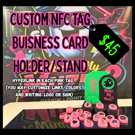 Custom NFC Tag Business Card Holder & Stand