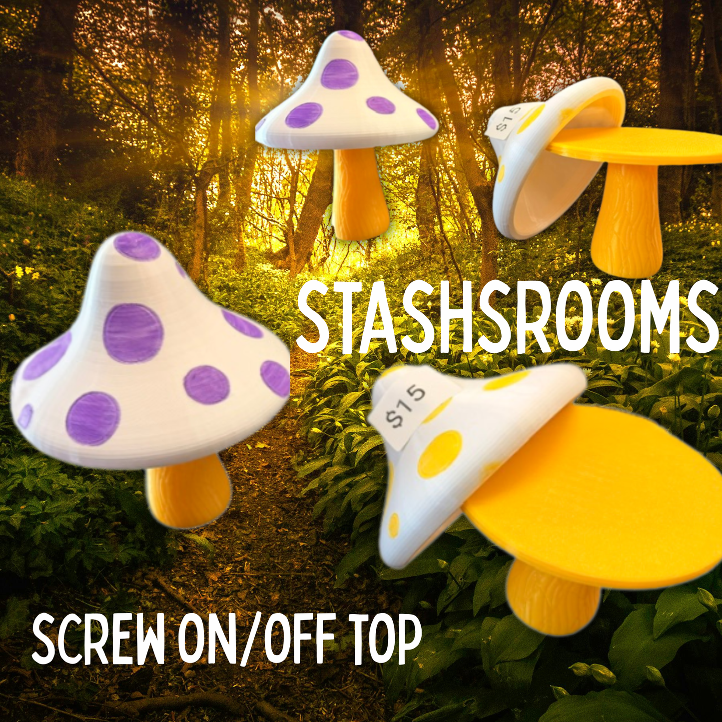 Stashsroom — 3D Printed Mushroom Stash Container
